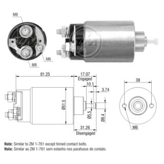 Solenoide 12V Ford Ranger Mondeo Ka Fiesta Escort-TI-35653